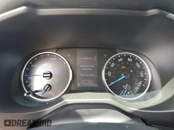 2019 Toyota RAV4 Hybrid LE with VIN 2T3MWRFV6KW004060, listed as a Copart auction lot 48172695 with 101,899 mi miles and Salvage title. Bid and sale history available at DreamBid. Image 9.