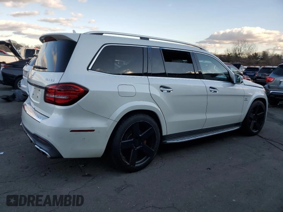 2017 Mercedes-Benz GLS with VIN 4JGDF7FE2HA887419, listed as a Copart auction lot 82378784 with 0 mi miles and Salvage Title. Bid and sale history available at carsss.com. Image 3.
