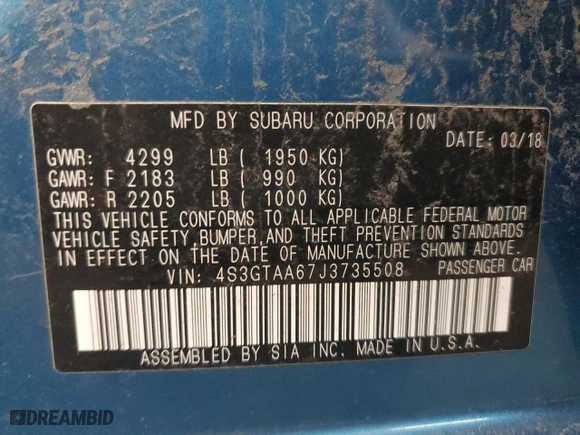 2018 Subaru Impreza with VIN 4S3GTAA67J3735508, listed as a Copart auction lot 42641975 with 95,337 mi miles and Salvage Title. Bid and sale history available at carsss.com. Image 12.