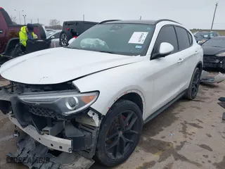 2018 Alfa Romeo Stelvio Ti Sport with VIN ZASFAKNN2J7B88396, listed as a IAAI auction lot 41446139 with 1 mi miles. Bid and sale history available at carsss.com. Image 18.