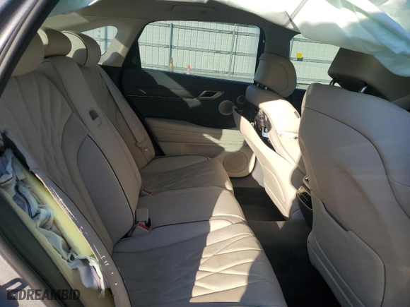 2021 Genesis G80 2.5T with VIN KMTGB4SC5MU081052, listed as a Copart auction lot 46831555 with 49,351 mi miles and Salvage Title. Bid and sale history available at carsss.com. Image 10.