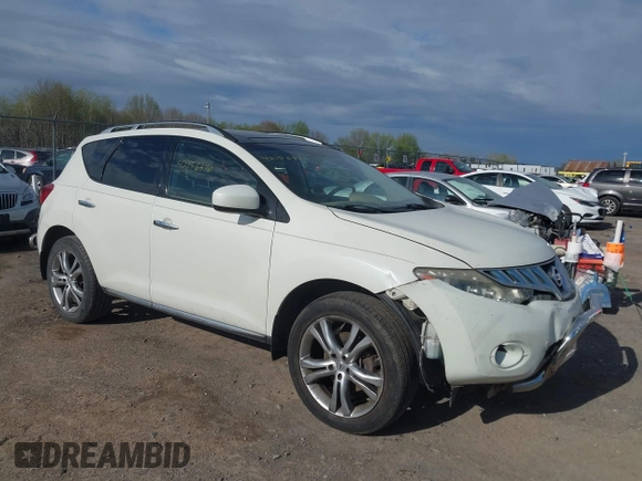 2009 Nissan Murano SL with VIN JN8AZ18W59W120710, listed as a IAAI auction lot 42156370 with 91,844 mi miles and . Bid and sale history available at DreamBid. Image 1.