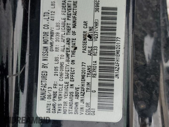 2014 Nissan 370Z Touring with VIN JN1AZ4FH1EM620177, listed as a Copart auction lot 42581255 with 106,957 mi miles and Salvage Title. Bid and sale history available at DreamBid. Image 12.