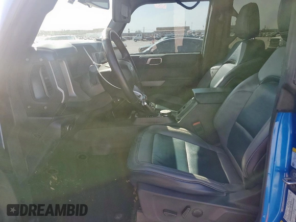 2022 Ford Bronco with VIN 1FMEE5DP8NLB44859, listed as a Copart auction lot 49328065 with 46,826 mi miles and Salvage Title. Bid and sale history available at DreamBid. Image 7.