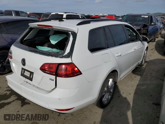 2015 Volkswagen Golf SportWagen TDI SE with VIN 3VWFA7AU6FM520479, listed as a Copart auction lot 49284544 with 76,488 mi miles. Bid and sale history available at carsss.com. Image 3.