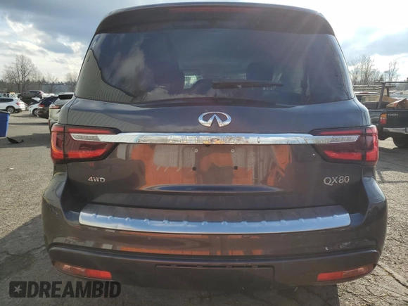 2024 Infiniti QX80 LUXE with VIN JN8AZ2AE2R9328307, listed as a Copart auction lot 44684235 with 20,261 mi miles and Non Repairable. Bid and sale history available at carsss.com. Image 6.