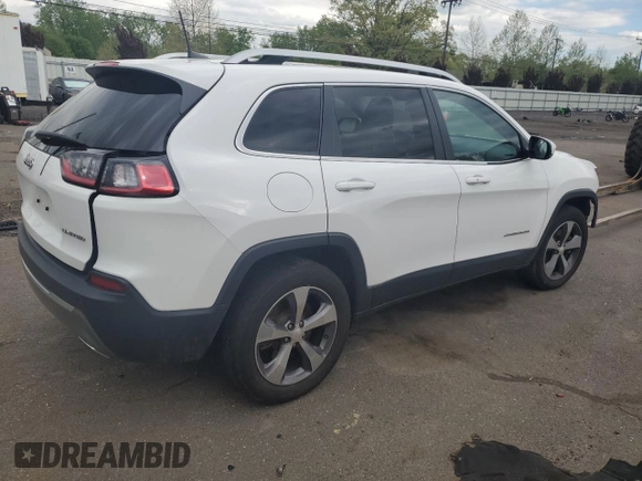 2019 Jeep Cherokee Limited with VIN 1C4PJMDX6KD122304, listed as a Copart auction lot 55560005 with 93,334 mi miles and Salvage Title. Bid and sale history available at DreamBid. Image 3.