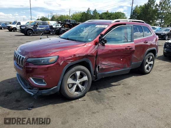 2019 Jeep Cherokee Limited with VIN 1C4PJMDX3KD305174, listed as a Copart auction lot 67926194 with 49,101 mi miles and Salvage title. Bid and sale history available at DreamBid. Image 1.