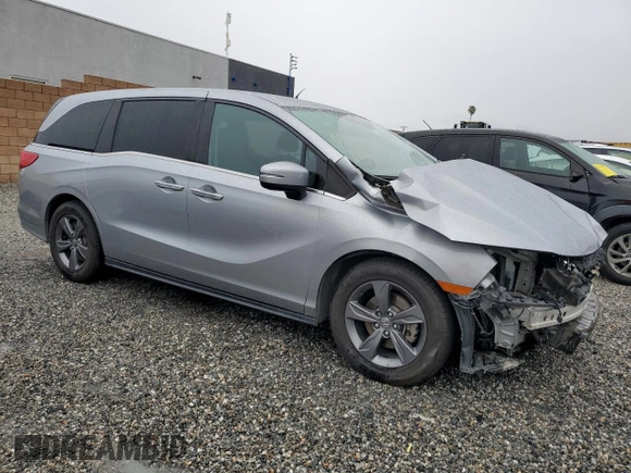 2022 Honda Odyssey EX with VIN 5FNRL6H57NB004556, listed as a Copart auction lot 49288215 with 128,460 mi miles and Salvage Title. Bid and sale history available at DreamBid. Image 4.