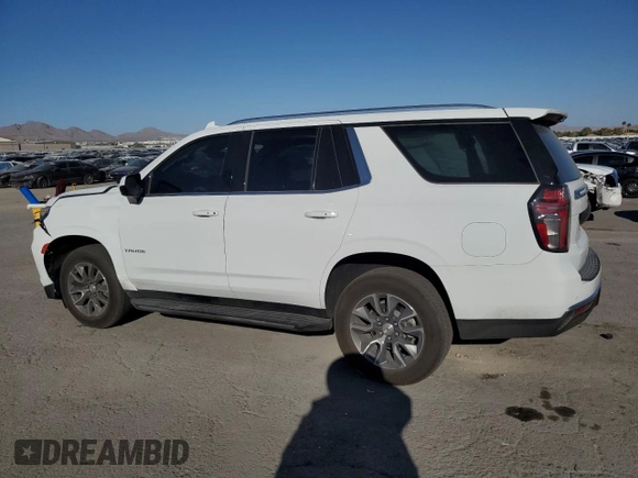 2023 Chevrolet Tahoe LS with VIN 1GNSCMKD7PR407530, listed as a Copart auction lot 73616884 with 11,871 mi miles and Salvage title. Bid and sale history available at DreamBid. Image 2.