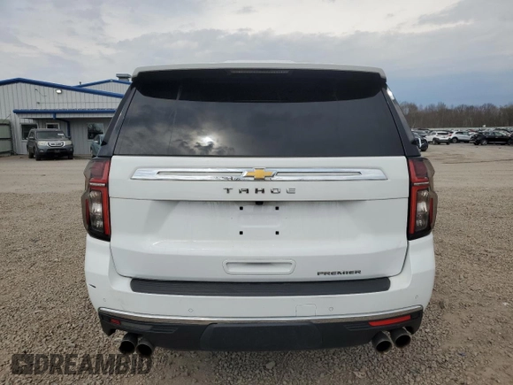 2023 Chevrolet Tahoe Premier with VIN 1GNSKSKD0PR217513, listed as a Copart auction lot 54702845 with 55,424 mi miles and Salvage title. Bid and sale history available at DreamBid. Image 6.