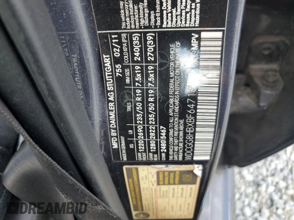 2011 Mercedes-Benz GLK 350 with VIN WDCGG8HBXBF647188, listed as a Copart auction lot 74005044 with 297,533 mi miles and Salvage Title. Bid and sale history available at DreamBid. Image 15.