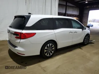 2021 Honda Odyssey EX-L with VIN 5FNRL6H75MB036857, listed as a Copart auction lot 47466245 with Not Provided miles and Salvage Title. Bid and sale history available at DreamBid. Image 3.
