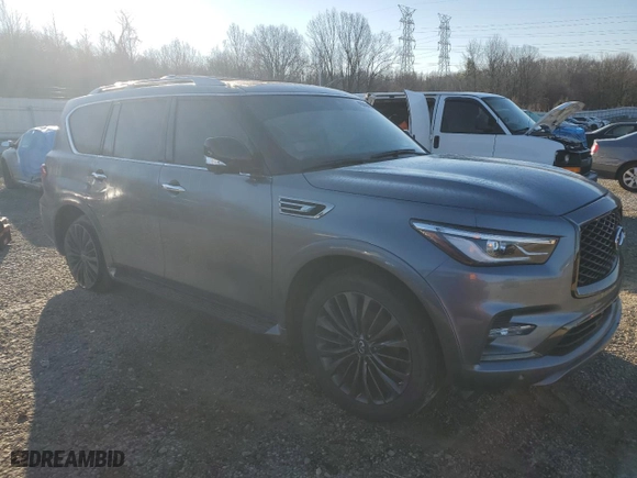 2021 Infiniti QX80 PREMIUM SELECT with VIN JN8AZ2AF5M9719792, listed as a Copart auction lot 46295815 with 59,926 mi miles and Clean Title. Bid and sale history available at carsss.com. Image 4.