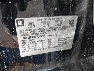 2015 GMC Yukon Denali with VIN 1GKS2CKJ8FR283296, listed as a IAAI auction lot 41568839 with 1 mi miles. Bid and sale history available at carsss.com. Image 9.
