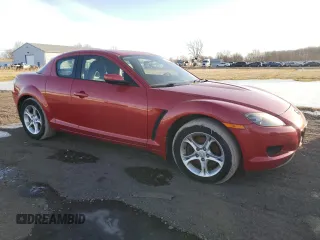 2004 Mazda RX-8 with VIN JM1FE17N740127403, listed as a Copart auction lot 44462235 with 65,180 mi miles and Clean Title. Bid and sale history available at carsss.com. Image 4.