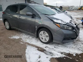 2025 Nissan LEAF S with VIN 1N4AZ1BV6SC563425, listed as a Copart auction lot 44720625 with 1,993 mi miles and Salvage Title. Bid and sale history available at carsss.com. Image 4.