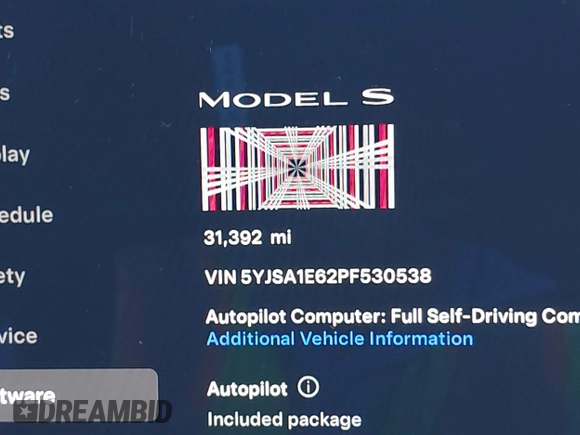 2023 Tesla Model S Plaid с VIN 5YJSA1E62PF530538, выставлен на аукционе IAAI как лот 41553415 с пробегом 31 392 миль миль и . История ставок и продаж доступна на DreamBid. Изображение 15.