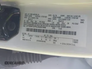 2018 Ford F-150 XL с VIN 1FTEW1CPXJKE07509, выставлен на аукционе IAAI как лот 42462607 с пробегом 72 850 миль миль и . История ставок и продаж доступна на DreamBid. Изображение 9.