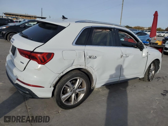 2019 Audi Q3 S line Prestige with VIN WA1FECF36K1074786, listed as a Copart auction lot 84680454 with 49,591 mi miles and Salvage Title. Bid and sale history available at carsss.com. Image 3.