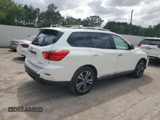 2018 Nissan Pathfinder Platinum z VIN 5N1DR2MN0JC670913, wystawiony jako Copart lot #51624585 z przebiegiem Nie podano mil oraz Szkoda całkowita • Salvage title. Historia ofert i sprzedaży dostępna na DreamBid. Obrazek 3.