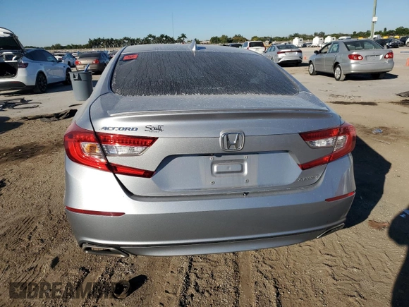 2018 Honda Accord Sedan Sport 1.5T with VIN 1HGCV1F30JA089488, listed as a Copart auction lot 87733435 with 0 mi miles and Salvage Title. Bid and sale history available at carsss.com. Image 6.