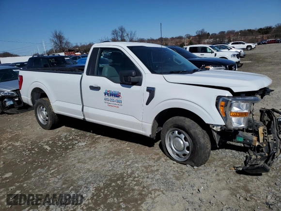2022 Ford F-150 XL with VIN 1FTMF1CB7NKD81697, listed as a Copart auction lot 46955925 with 77,635 mi miles and Salvage Title. Bid and sale history available at carsss.com. Image 4.