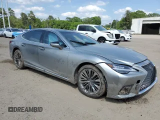 2022 Lexus LS with VIN JTHD51FF0N5015983, listed as a Copart auction lot 52412295 with 0 mi miles and Salvage Title. Bid and sale history available at carsss.com. Image 4.