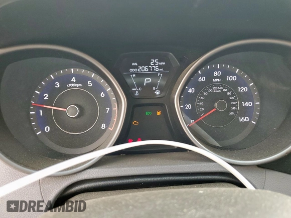 2013 Hyundai Elantra GLS with VIN 5NPDH4AE8DH435627, listed as a Copart auction lot 57332135 with 206,776 mi miles and Salvage title. Bid and sale history available at DreamBid. Image 9.
