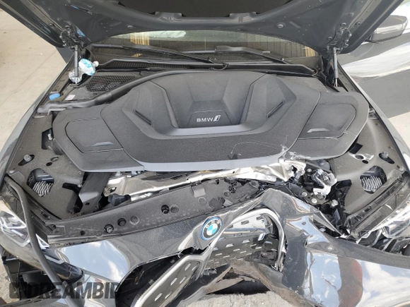 2023 BMW i4 eDrive40 with VIN WBY73AW06PFN79875, listed as a Copart auction lot 50170564 with 9,890 mi miles. Bid and sale history available at carsss.com. Image 12.