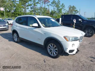 2017 BMW X3 sDrive28i with VIN 5UXWZ7C58H0U45483, listed as a IAAI auction lot 40055310 with 1 mi miles. Bid and sale history available at carsss.com. Image 1.
