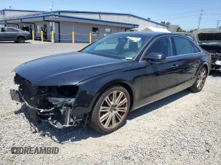 2013 Audi A8 4.0L with VIN WAUR2AFD5DN010742, listed as a Copart auction lot 62687735 with 107,984 mi miles and Salvage title. Bid and sale history available at DreamBid. Image 1.