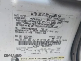 2006 Ford Freestyle SEL с VIN 1FMZK02176GA55998, выставлен на аукционе IAAI как лот 42138933 с пробегом 204 453 миль миль и . История ставок и продаж доступна на DreamBid. Изображение 9.