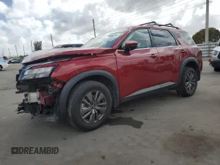 2024 Nissan Pathfinder SV with VIN 5N1DR3BA7RC239891, listed as a Copart auction lot 50899395 with 39,124 mi miles and Non repairable. Bid and sale history available at DreamBid. Image 1.