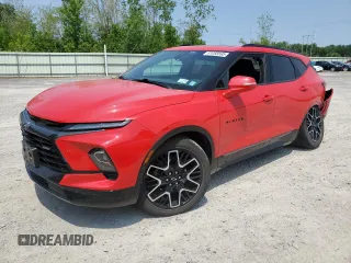 2023 Chevrolet Blazer RS with VIN 3GNKBKRS2PS220172, listed as a Copart auction lot 61058595 with 22,607 mi miles and Salvage title. Bid and sale history available at DreamBid. Image 1.
