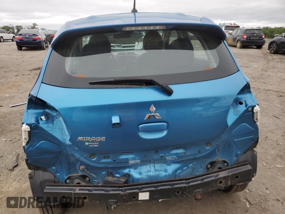 2021 Mitsubishi Mirage ES with VIN ML32AUHJ4MH006307, listed as a Copart auction lot 57297285 with 64,527 mi miles and Salvage title. Bid and sale history available at DreamBid. Image 6.