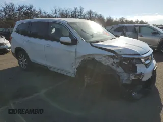 2022 Honda Pilot EX-L with VIN 5FNYF6H55NB095507, listed as a Copart auction lot 89146385 with 27,321 mi miles and Salvage Title. Bid and sale history available at carsss.com. Image 4.