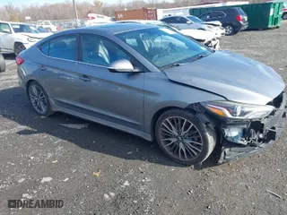 2018 Hyundai Elantra Sport with VIN KMHD04LB8JU561462, listed as a IAAI auction lot 40848718 with 107,618 mi miles. Bid and sale history available at carsss.com. Image 1.