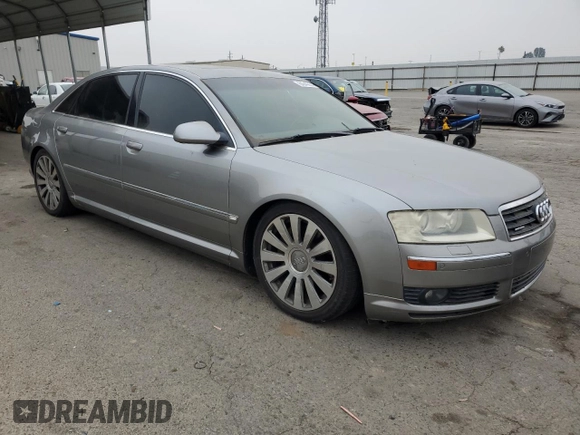 2004 Audi A8 L with VIN WAUML44E74N005627, listed as a Copart auction lot 84340834 with 139,575 mi miles and Clean Title. Bid and sale history available at carsss.com. Image 4.