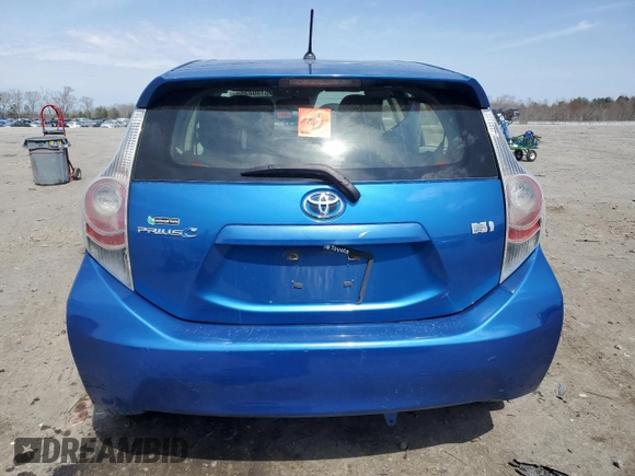 2012 Toyota Prius One with VIN JTDKDTB35C1019292, listed as a Copart auction lot 51008355 with 221,267 mi miles and Salvage Title. Bid and sale history available at carsss.com. Image 6.