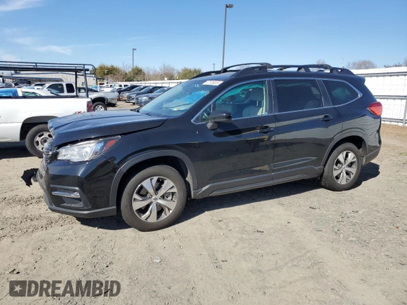 2021 Subaru Ascent Premium with VIN 4S4WMAFDXM3470857, listed as a Copart auction lot 47126815 with 74,584 mi miles and Salvage Title. Bid and sale history available at carsss.com. Image 1.
