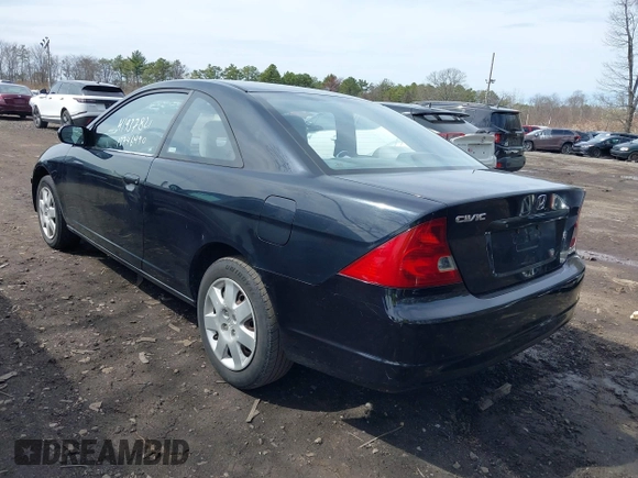 2002 Honda Civic EX with VIN 1HGEM22992L043143, listed as a IAAI auction lot 41937821 with 146,263 mi miles. Bid and sale history available at carsss.com. Image 3.