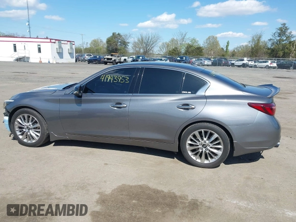 2021 Infiniti Q50 Luxe z VIN JN1EV7BR7MM750265, wystawiony jako IAAI lot #41943953 z przebiegiem 53 750 mil mil oraz . Historia ofert i sprzedaży dostępna na DreamBid. Obrazek 15.