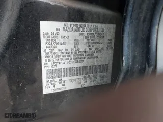 2002 Mazda Tribute LX with VIN 4F2YU08192KM35689, listed as a IAAI auction lot 41356009 with 217,866 mi miles. Bid and sale history available at carsss.com. Image 9.