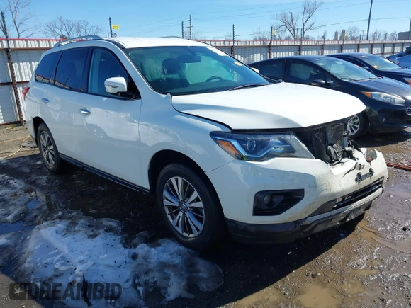 2018 Nissan Pathfinder S with VIN 5N1DR2MM7JC643330, listed as a IAAI auction lot 41608043 with 136,490 mi miles and . Bid and sale history available at DreamBid. Image 1.