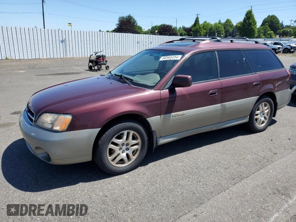 2000 Subaru Legacy Outback Limited with VIN 4S3BH6869Y7662661, listed as a Copart auction lot 60565254 with 176,043 mi miles and Clean title. Bid and sale history available at DreamBid. Image 1.