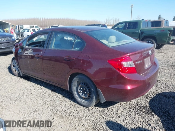 2012 Honda Civic LX z VIN 19XFB2F54CE355767, wystawiony jako IAAI lot #41669387 z przebiegiem 139 309 mil mil oraz . Historia ofert i sprzedaży dostępna na DreamBid. Obrazek 3.