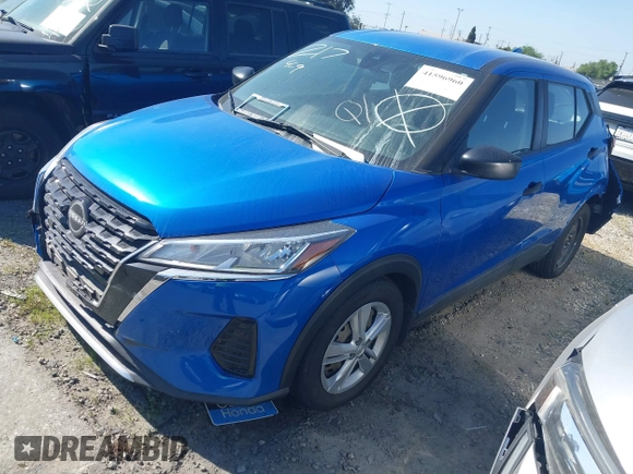 2022 Nissan Kicks S with VIN 3N1CP5BVXNL512828, listed as a IAAI auction lot 41596960 with 57,341 mi miles and . Bid and sale history available at carsss.com. Image 17.