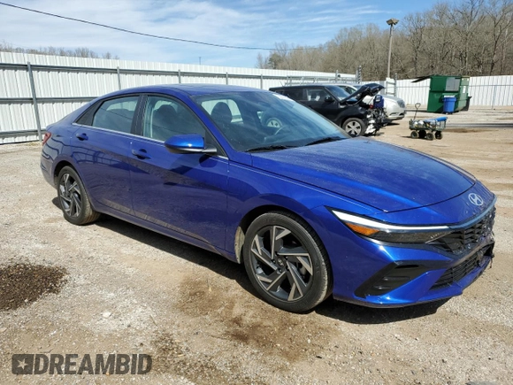2024 Hyundai Elantra SEL with VIN KMHLS4DG5RU761646, listed as a Copart auction lot 50227625 with 8,609 mi miles and Salvage title. Bid and sale history available at DreamBid. Image 4.