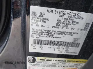 2017 Ford Expedition XLT с VIN 1FMJU1HT0HEA18067, выставлен на аукционе IAAI как лот 42371379 с пробегом 165 211 миль миль и . История ставок и продаж доступна на DreamBid. Изображение 8.